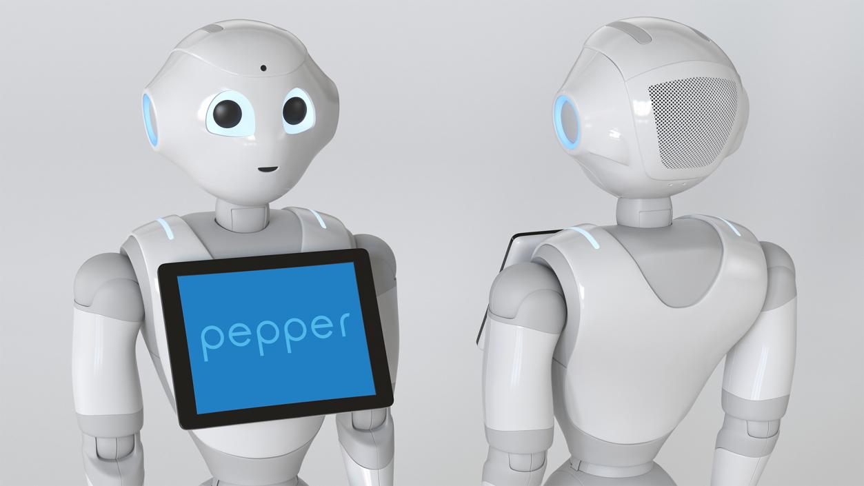 3D Pepper Robot Standing Pose