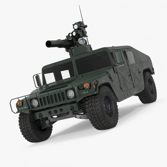 3D HMMWV TOW Missile Carrier M966 Simple Interior