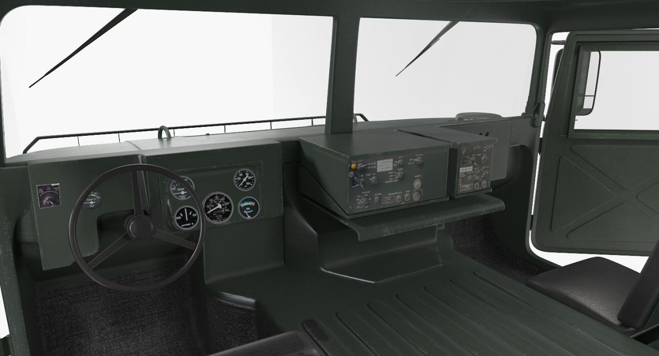 3D HMMWV TOW Missile Carrier M966 Simple Interior