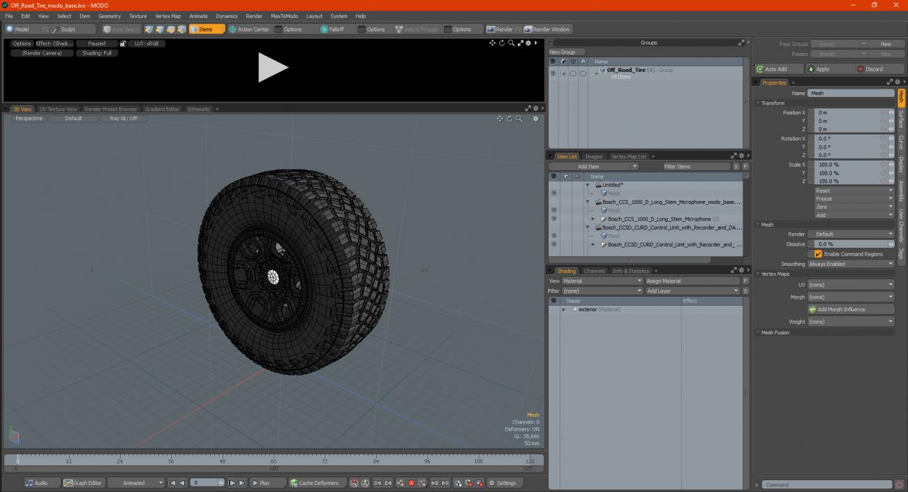 3D Off Road Tire model