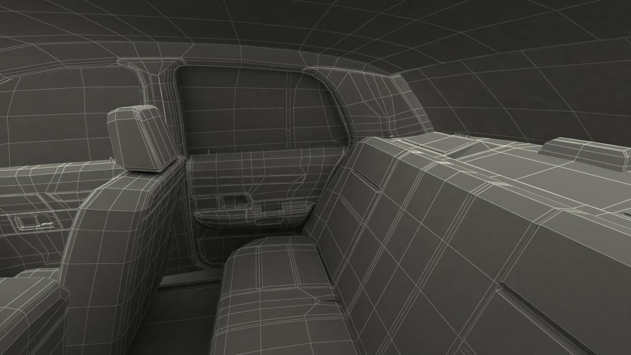 Ford Crown Victoria Yellow Taxi 2011 Simple Interior 3D