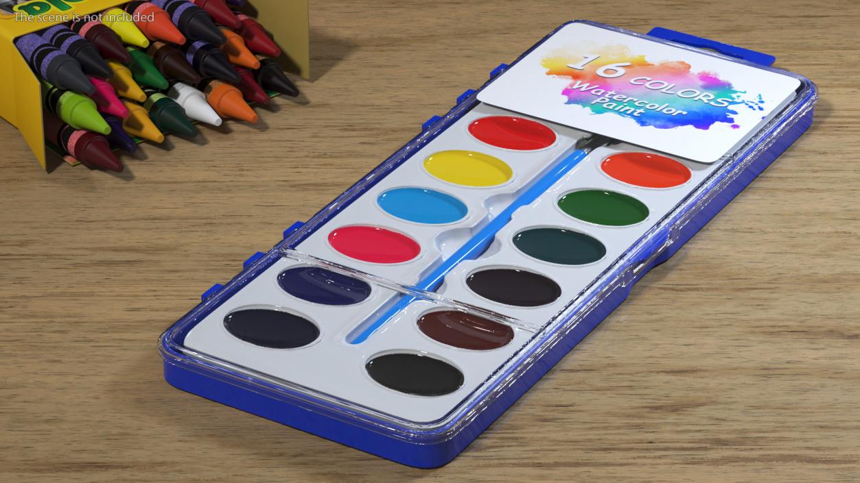 3D Water Color Set for Children Open Box Fur