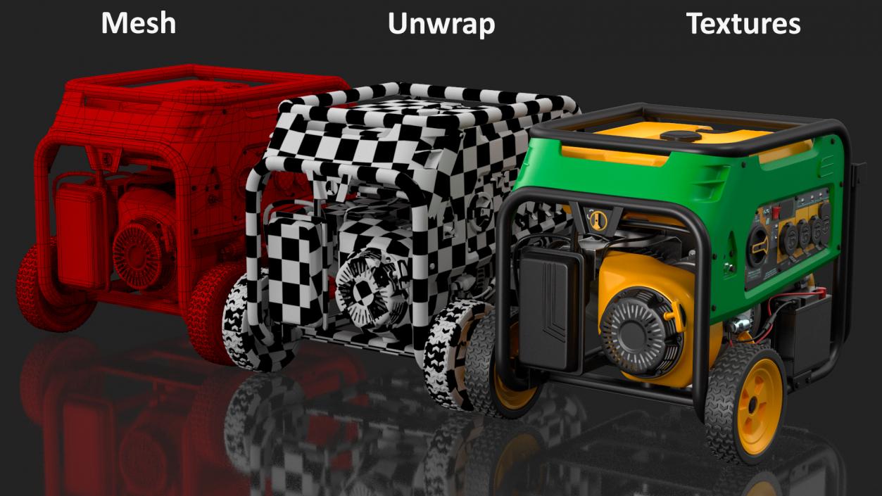 Portable Tri Fuel Generator 3D