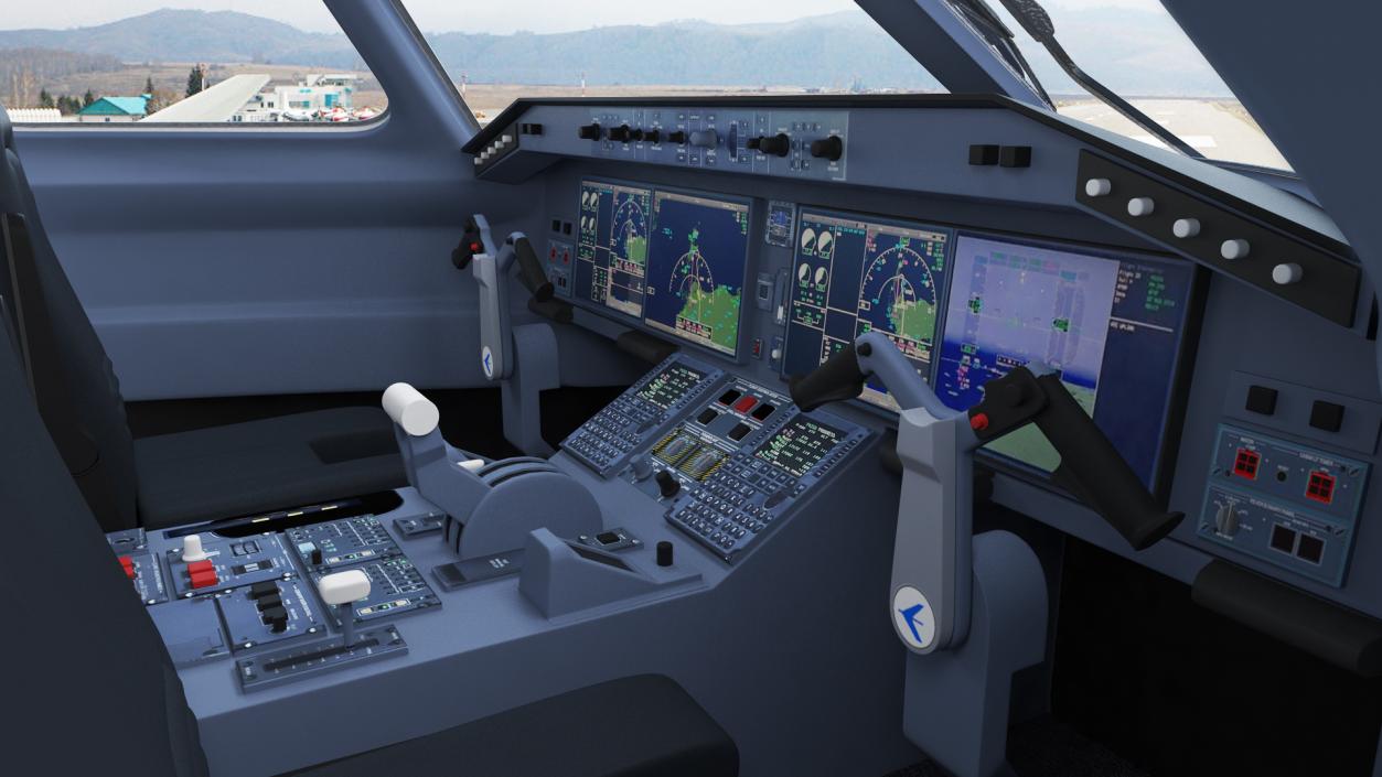 3D Embraer E-Jet E195-E2 Rigged model