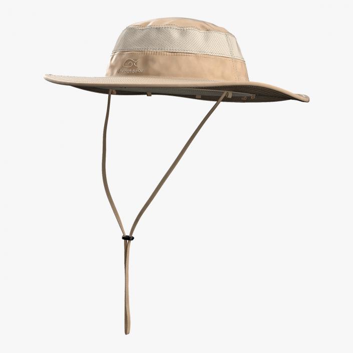3D model Khaki Outdoor Fishing Hat