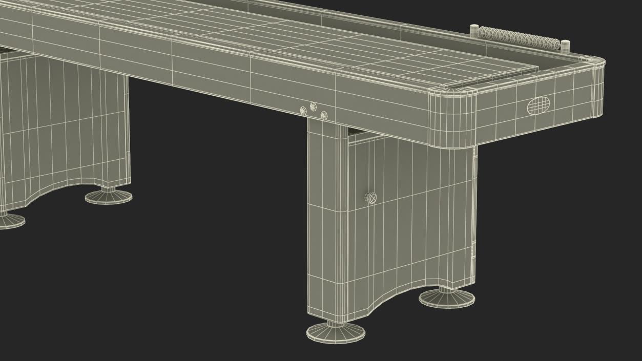 Black Shuffleboard Table 3D model