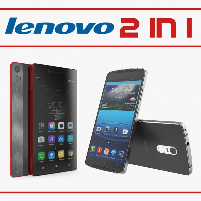3D Lenovo Cellphones Collection model