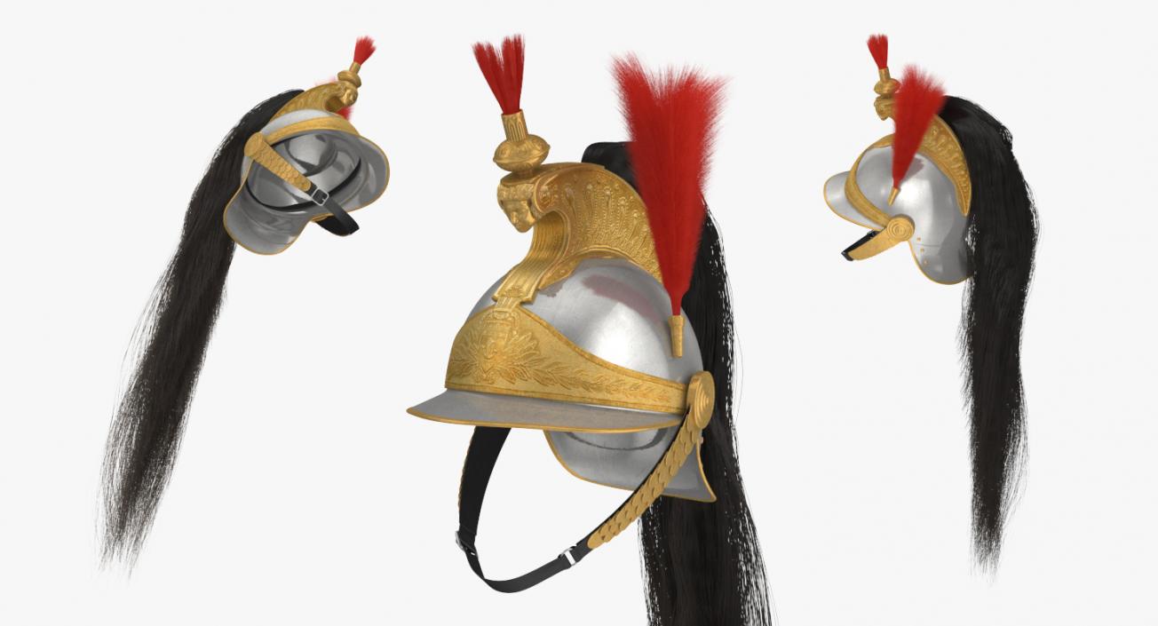 French Cuirassier Helmet 3D model