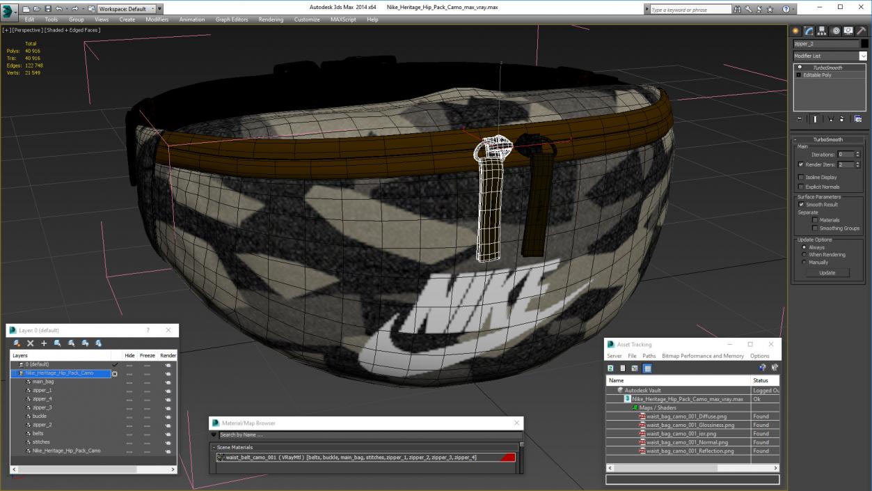 Nike Heritage Hip Pack Camo 3D