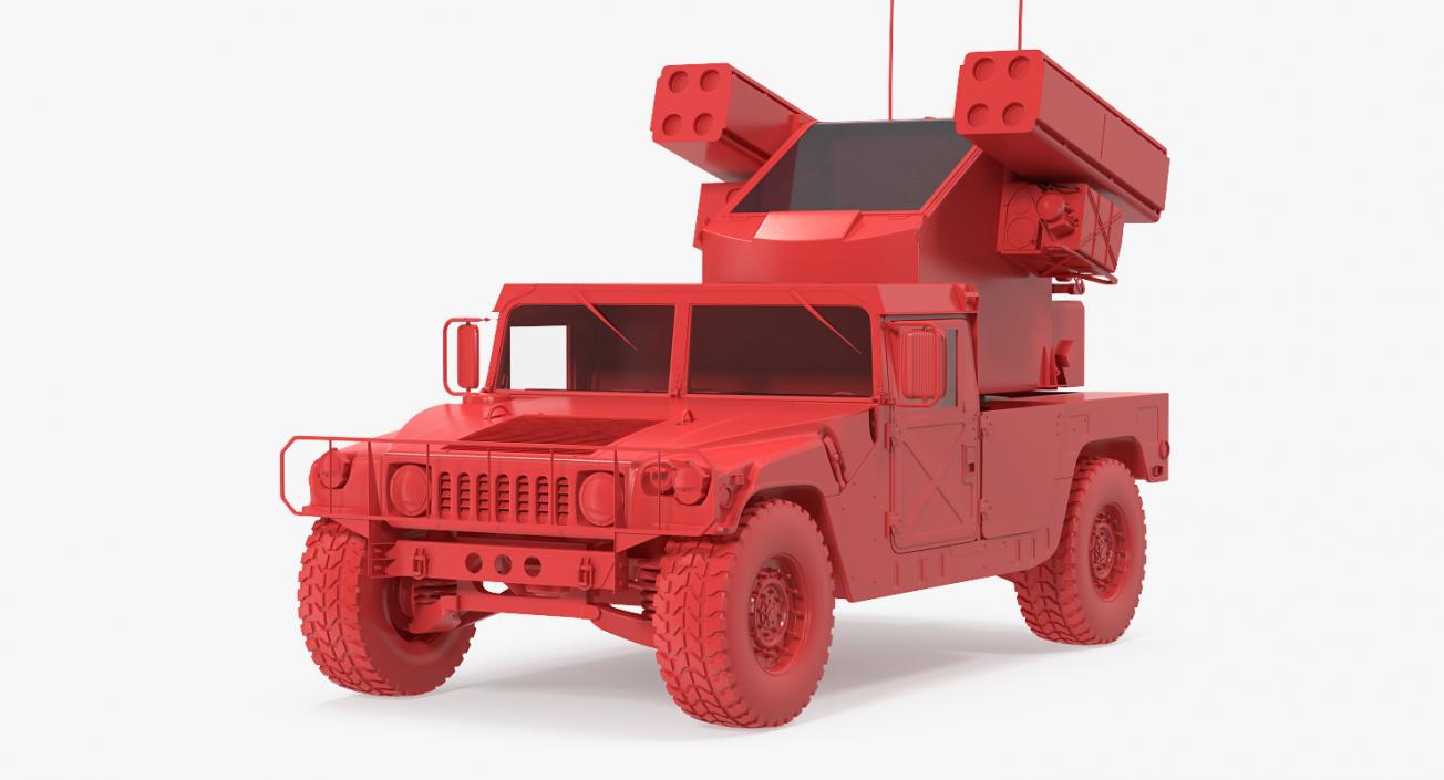 3D HMMWV M998 Equipped with Avenger Simple Interior Camo model