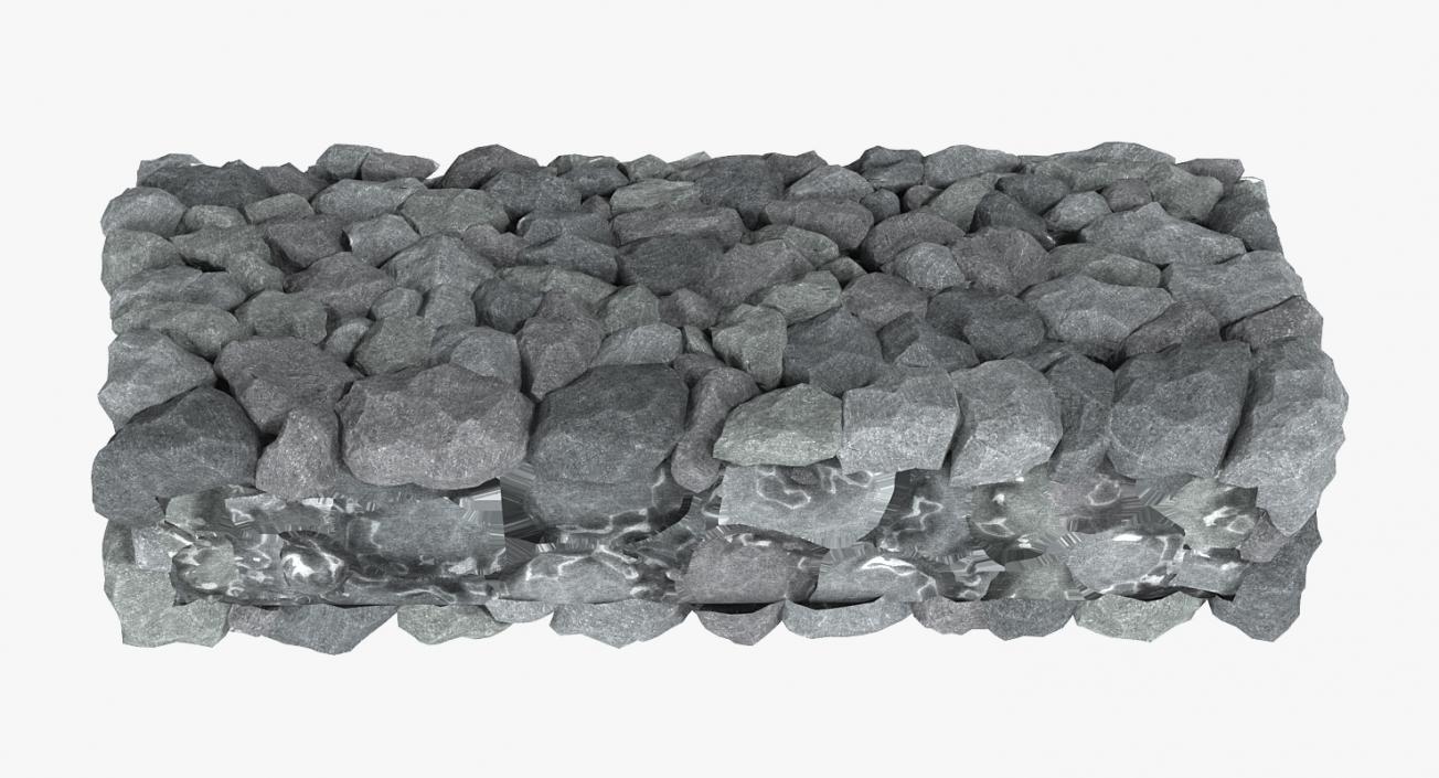 3D model Grey Stone Wall