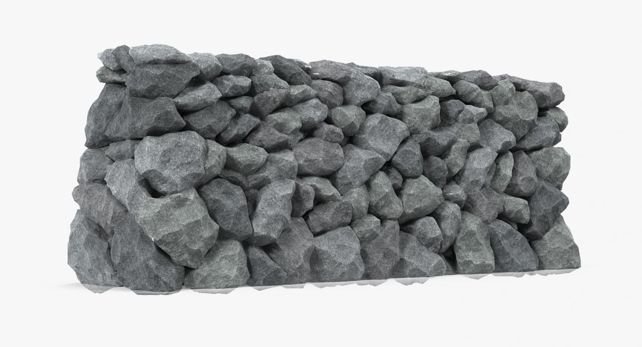 3D model Grey Stone Wall