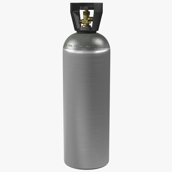 3D model CO2 Cylinder with Needle Valve