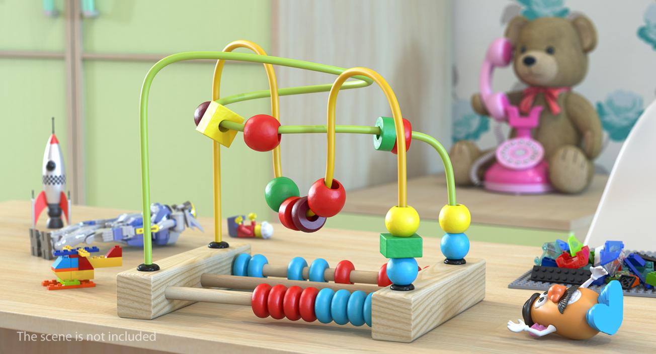 3D Colorful Wooden Educational Wire Maze Toy