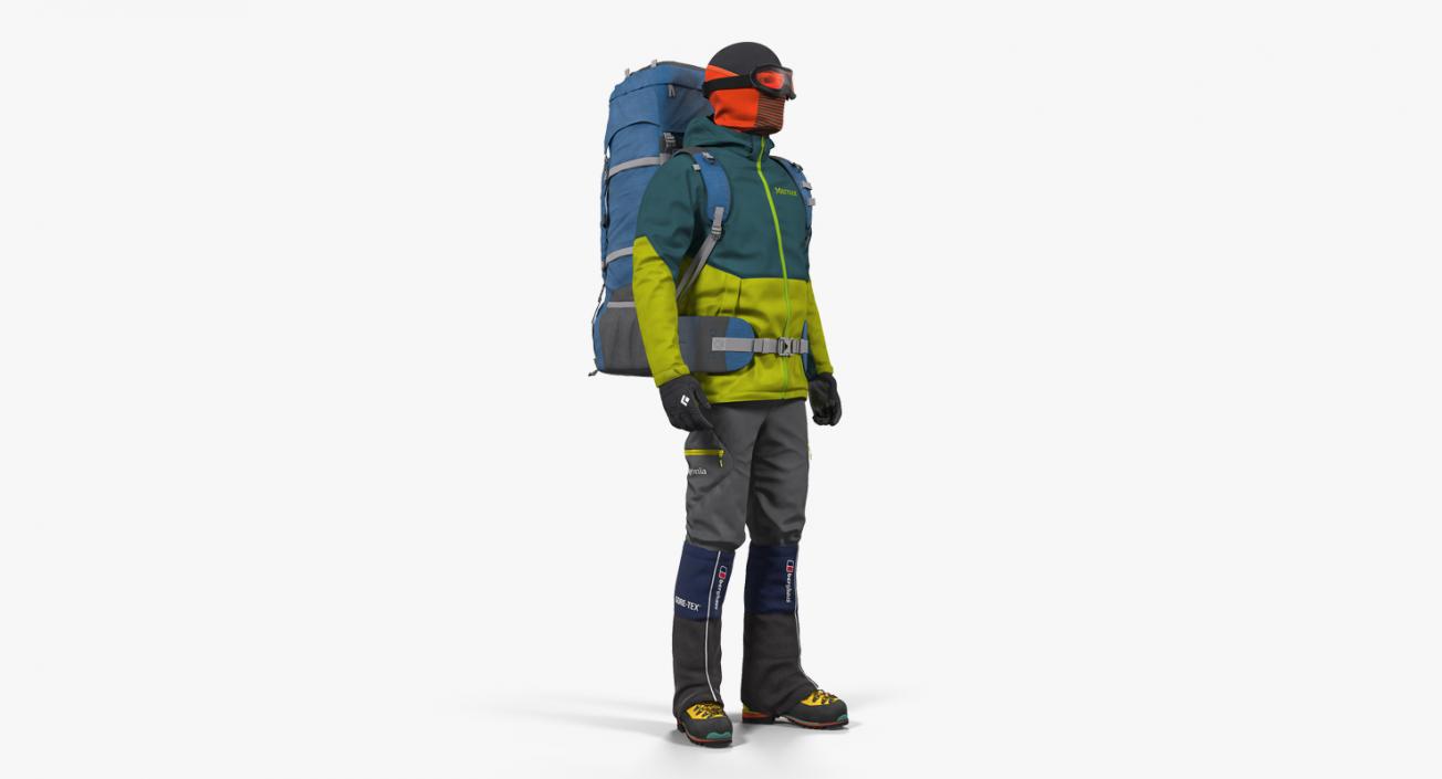 3D model Man Traveler with Backpack Standing Pose