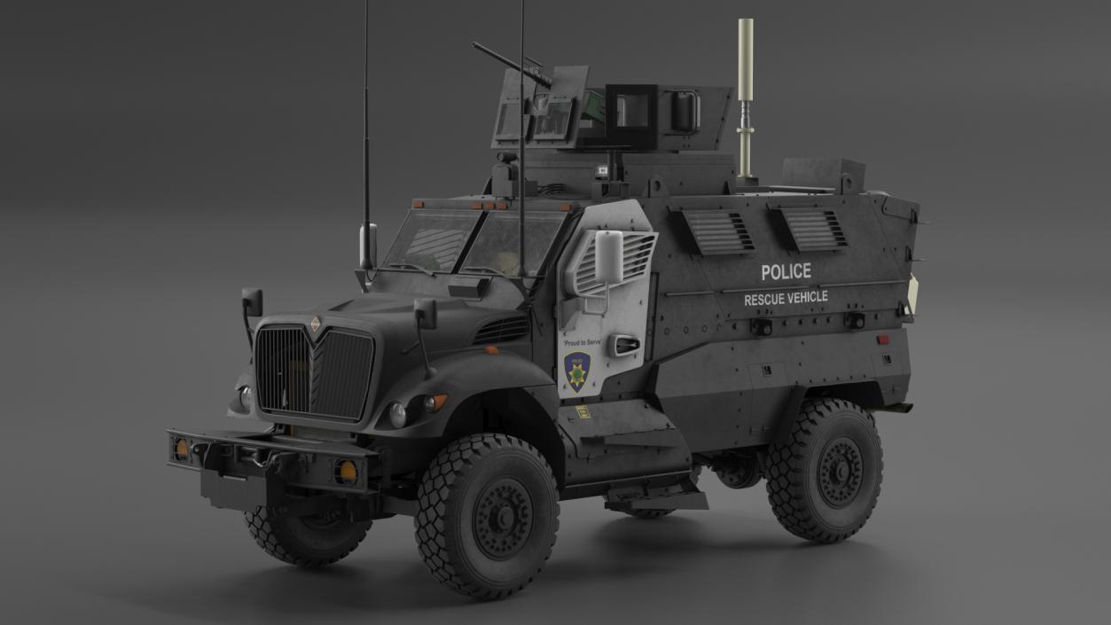 3D Police MRAP Vehicle International MaxxPro