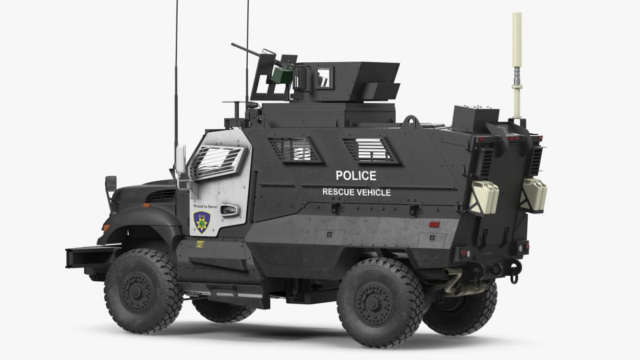 3D Police MRAP Vehicle International MaxxPro
