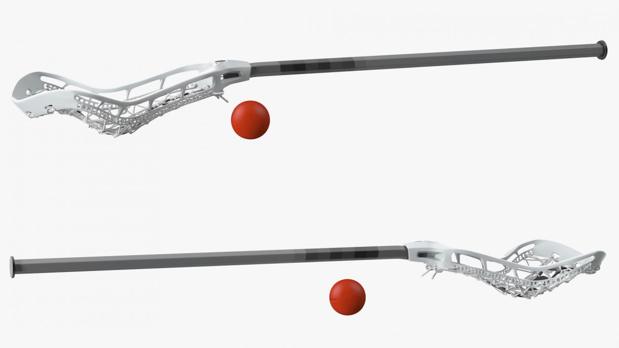 Lacrosse Stick with Ball 3D model