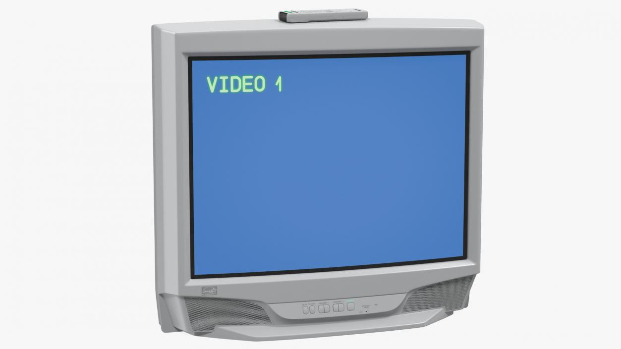Vintage 00s CRT TV with IR Control On 3D