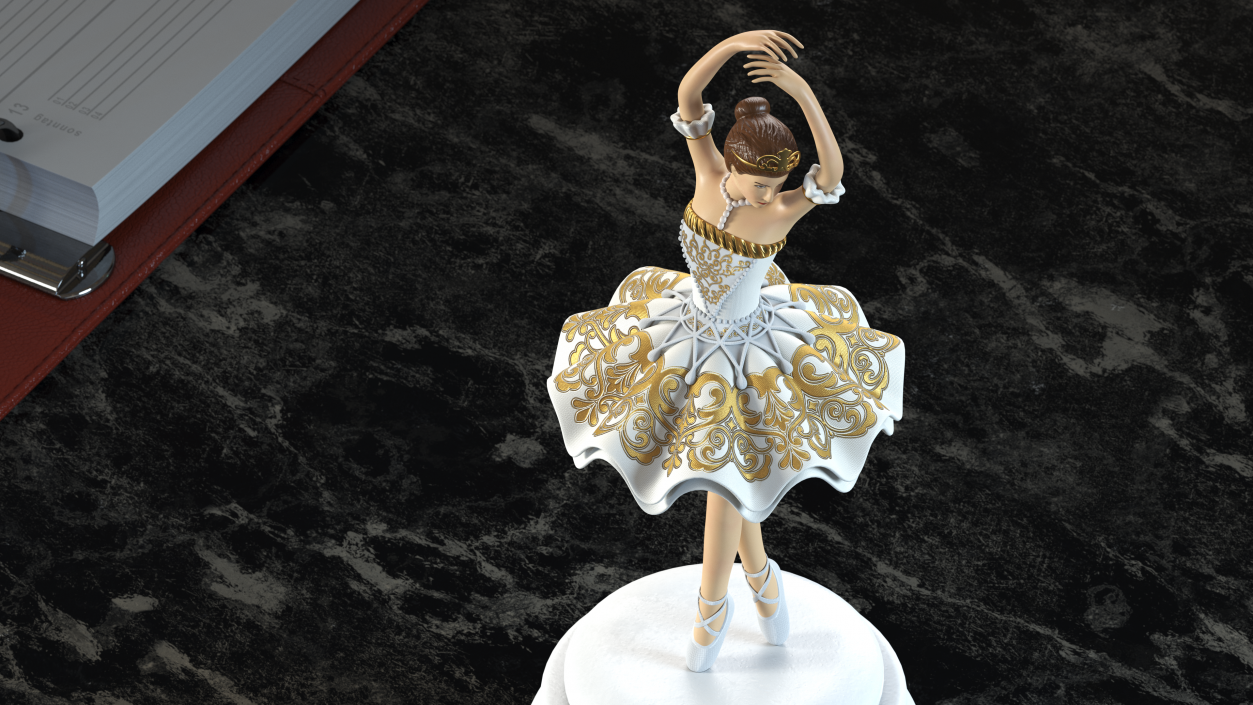 Ballerina Figure White 3D