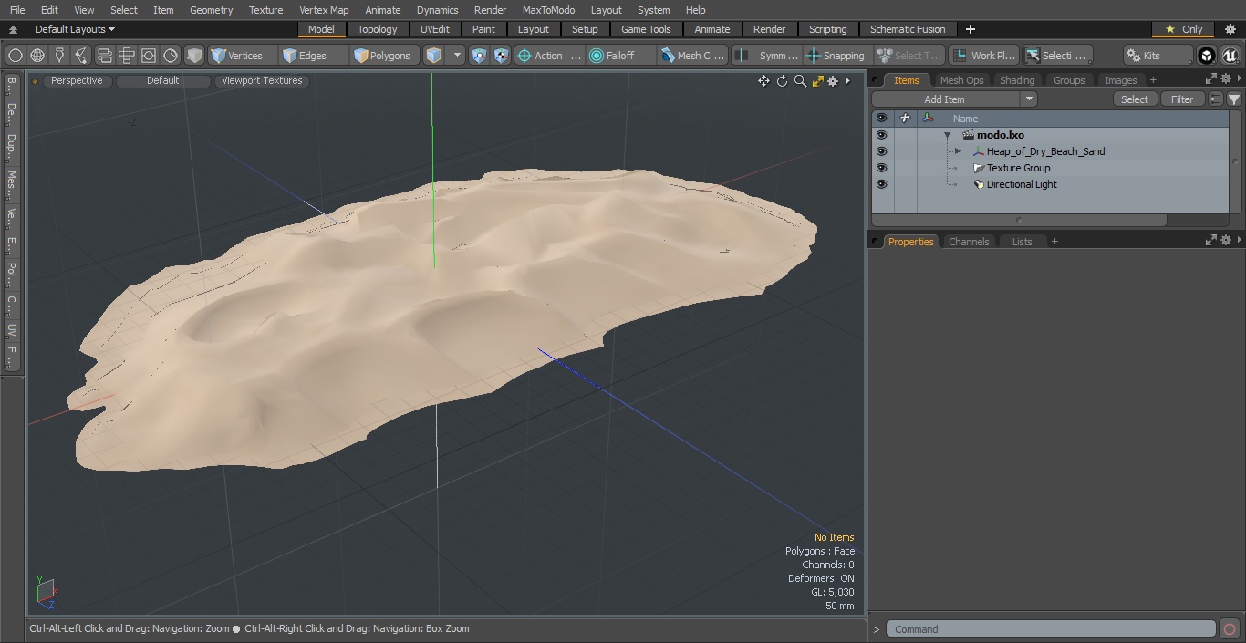 Heap of Dry Beach Sand 3D