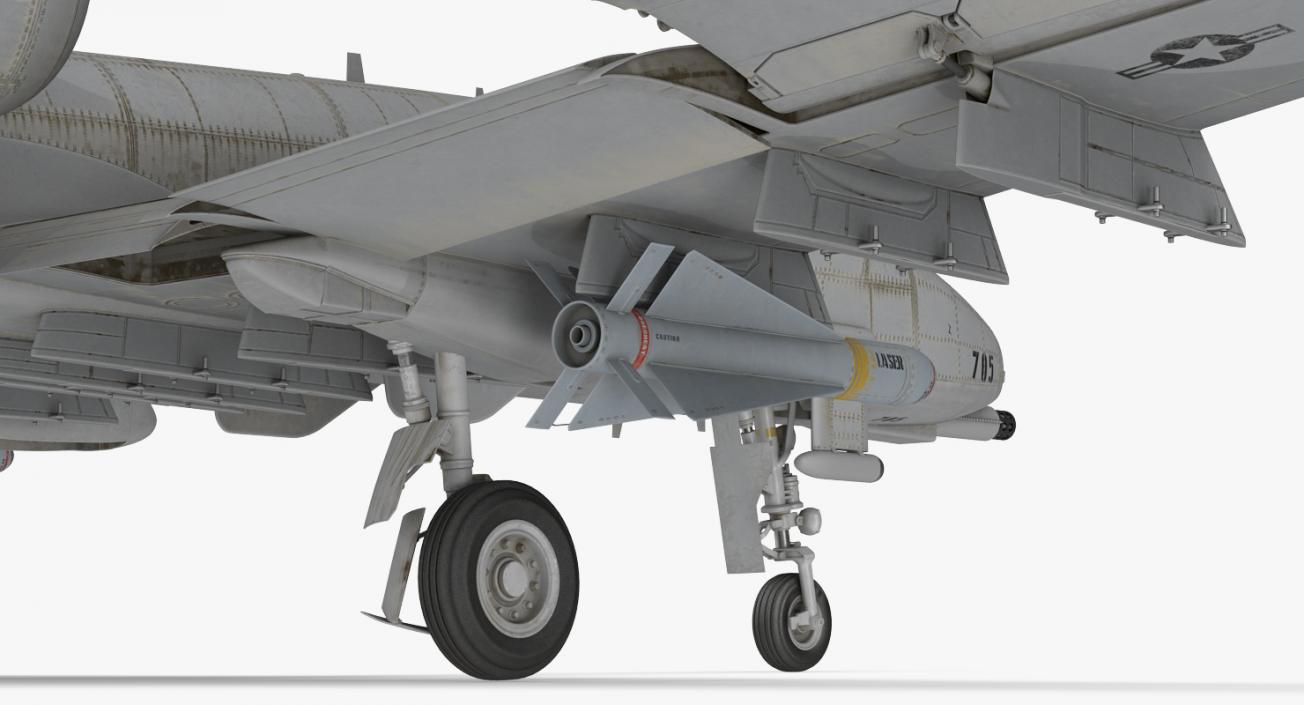 3D model Attack Aircraft A-10 Thunderbolt II