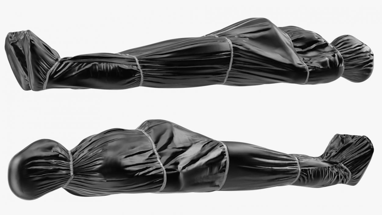3D Dead Body Covered with Body Bag