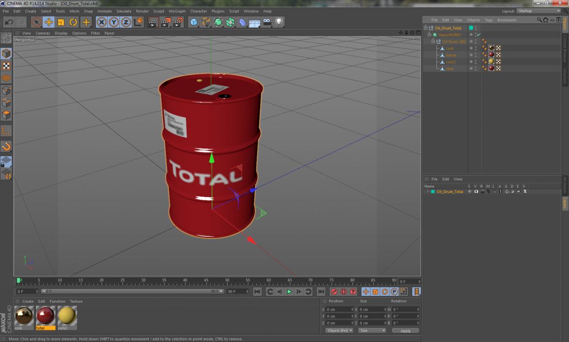 Oil Drum Total 3D model