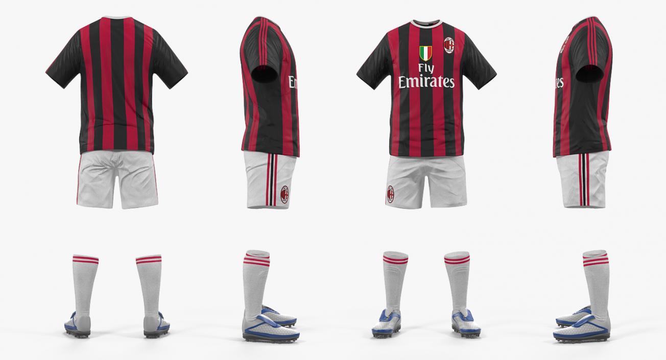 3D model Soccer Uniform Milan