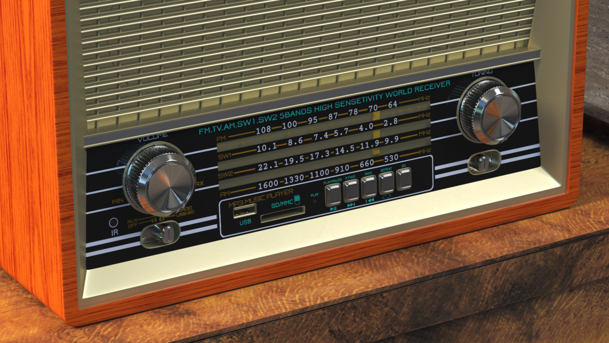 3D model Ritmix Vintage Radio