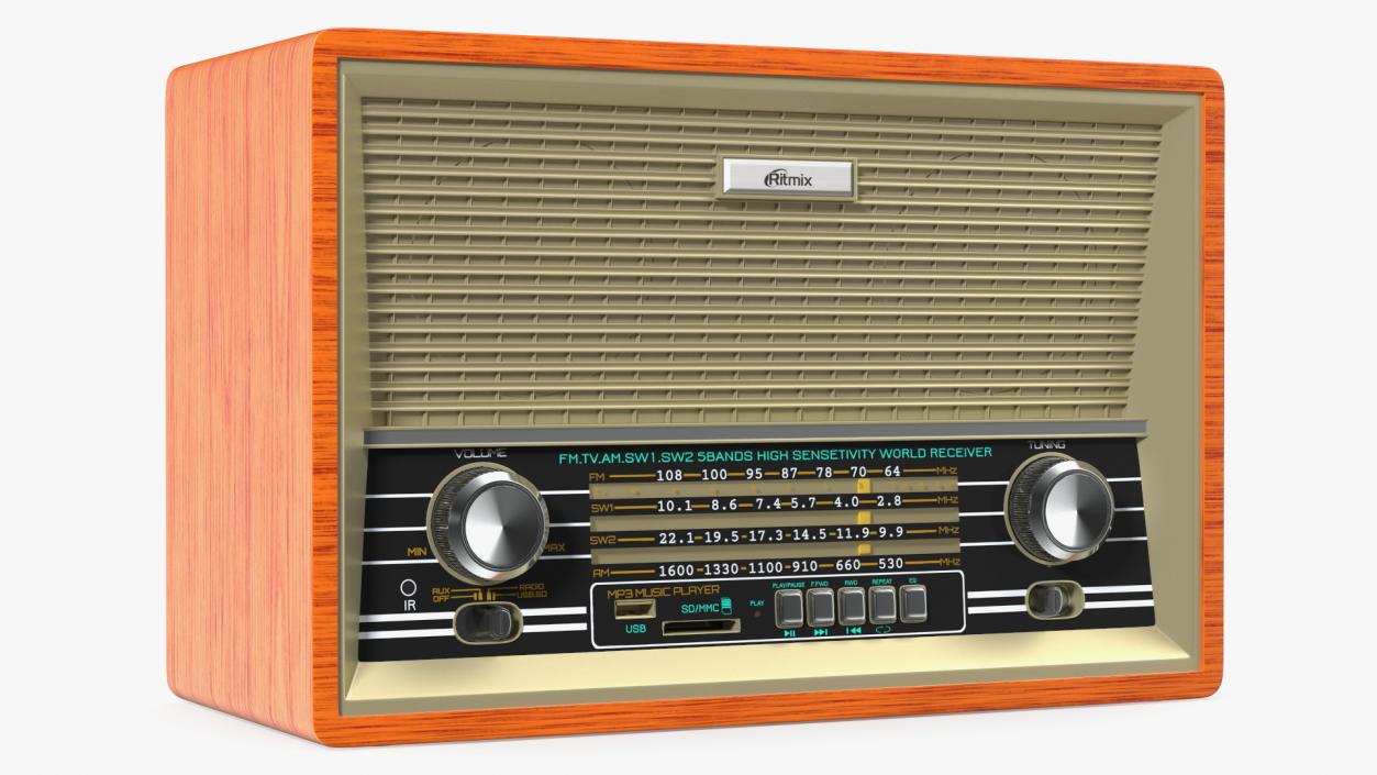 3D model Ritmix Vintage Radio
