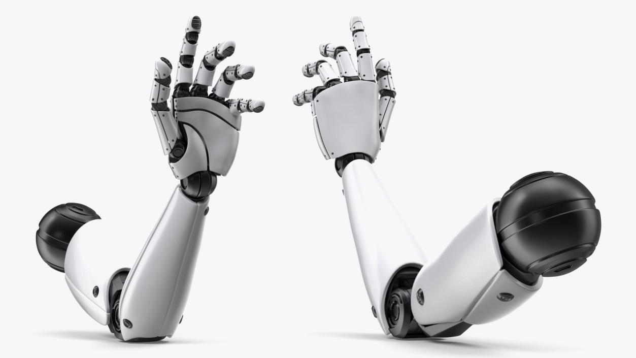 3D model Cyborg Hand Touch Gesture