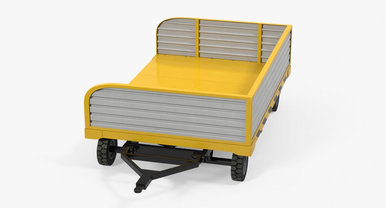 3D Airport Luggage Trolley model