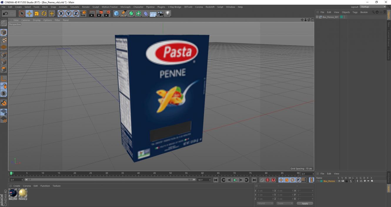 Box Penne 3D model