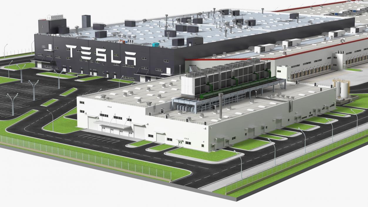 Tesla Giga Shanghai Factory 3D