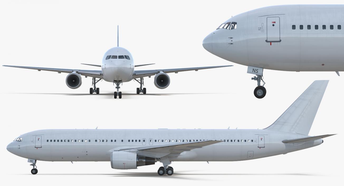 Boeing 767-300 Generic Rigged 3D model