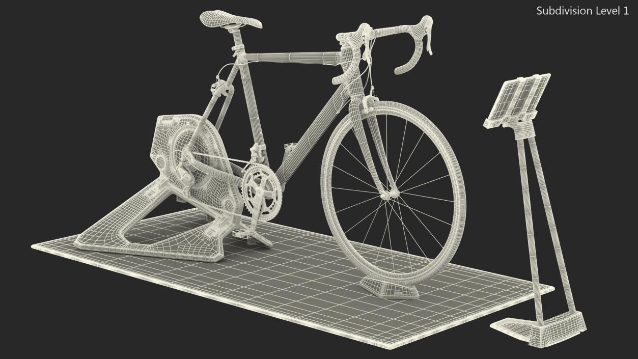 3D Tacx NEO 2T Smart Trainer And Bike Rigged