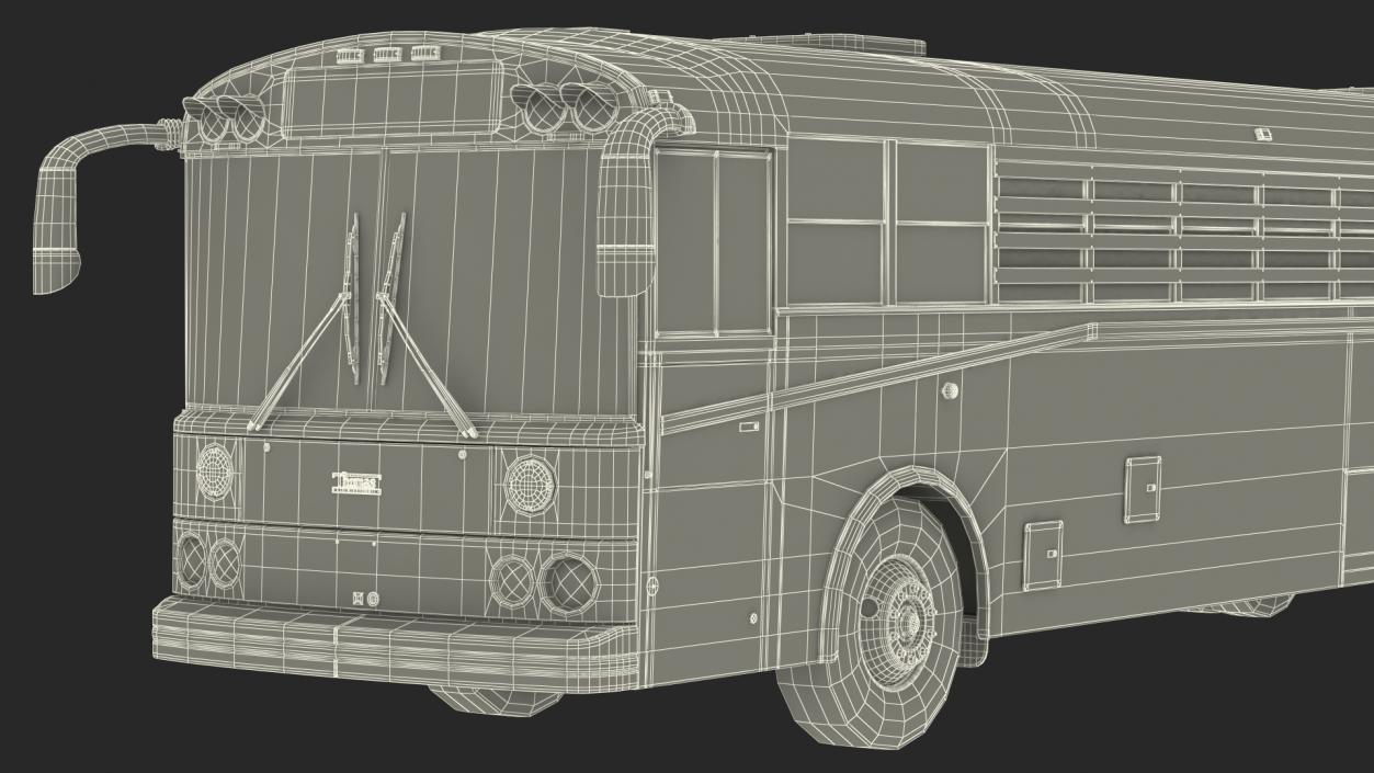 3D Thomas Saf T Liner Prison Transport Bus Rigged