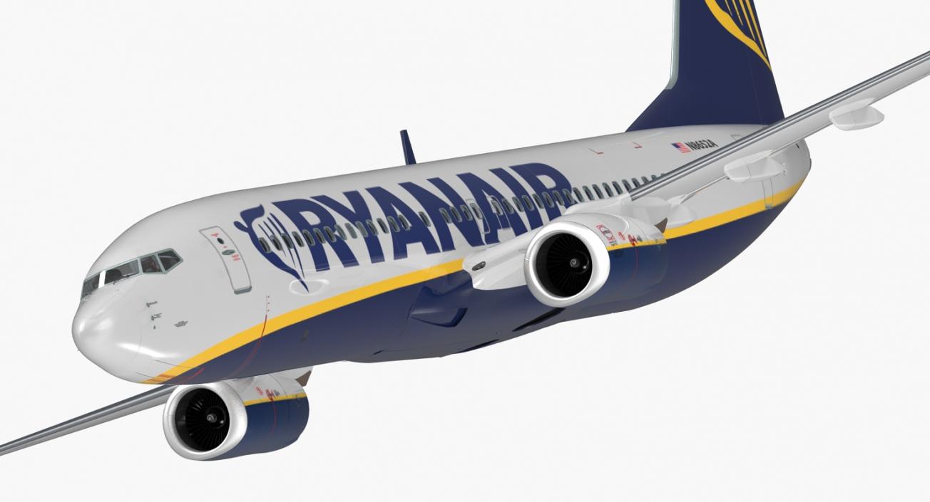 3D Boeing 737-800 with Interior Ryanair