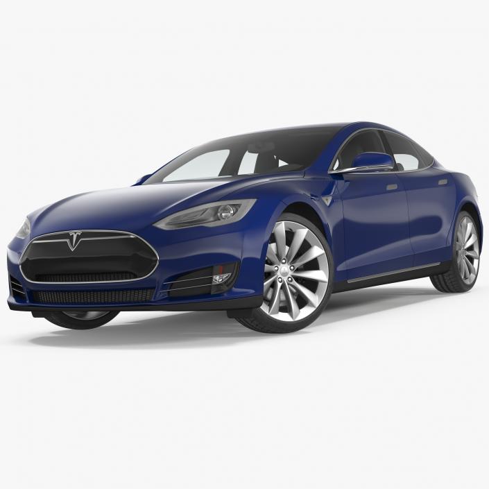 3D Tesla Model S P100D 2015 Rigged