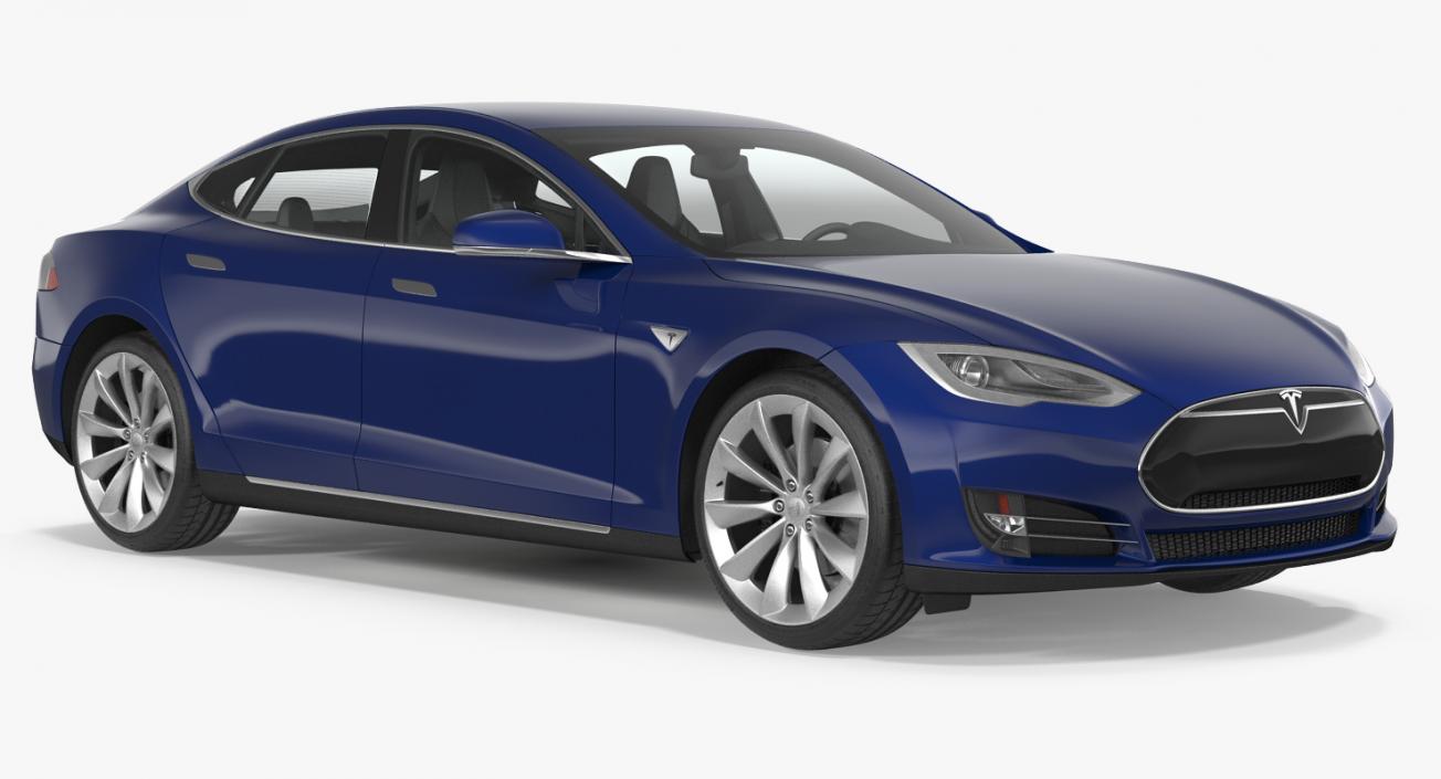 3D Tesla Model S P100D 2015 Rigged