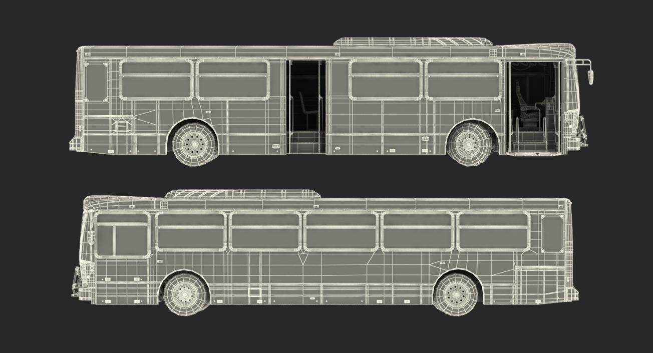 Bus Nabi Model 416 Miami Dade Transit Rigged 3D model