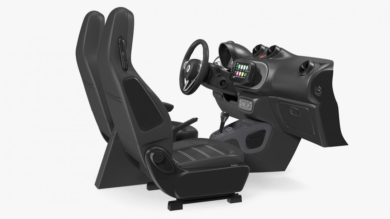 3D Smart EQ Fortwo Interior Layout Dashboard