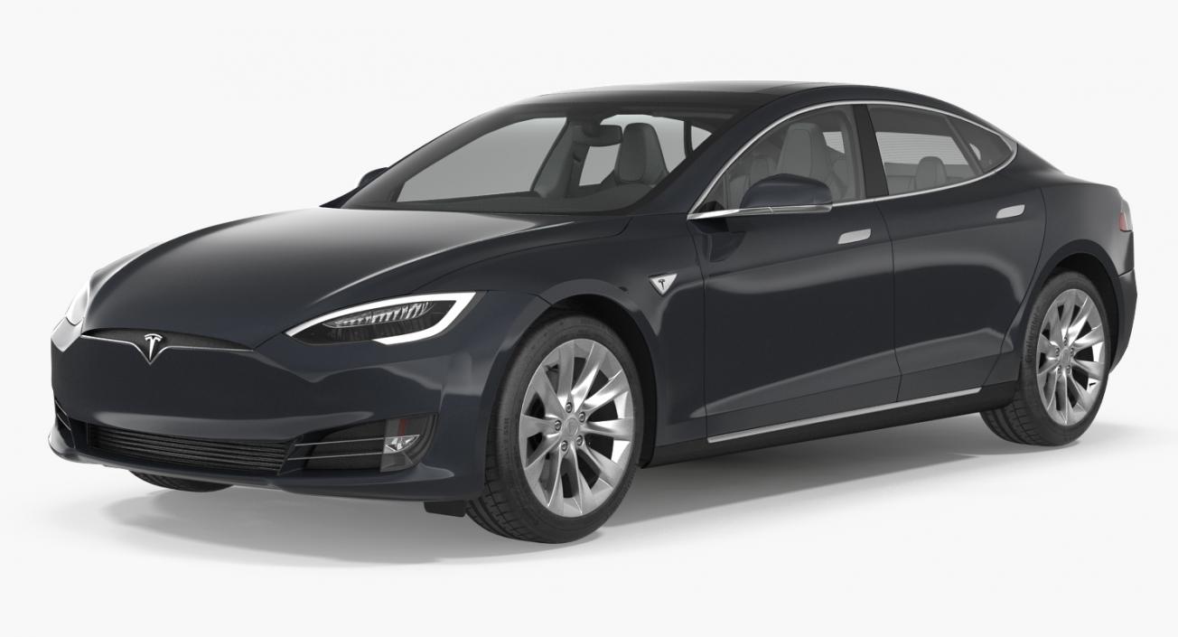 3D model Tesla Model S 100D 2017 Rigged