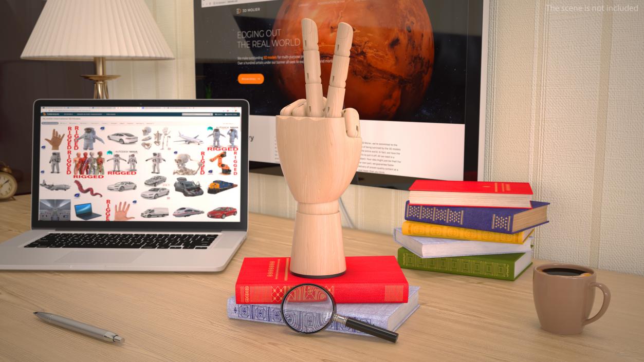 Mannequin Hand for Drawing Peace Pose 3D