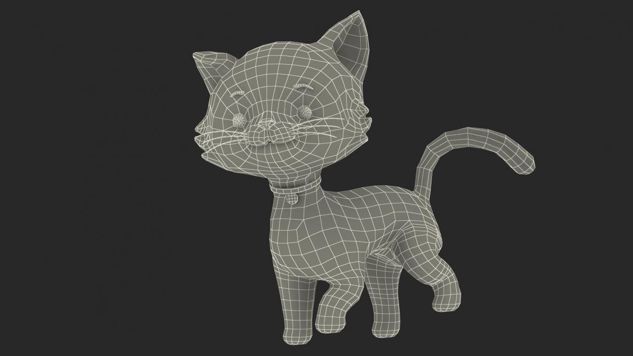 Funny and Cute Cartoon Cat Rigged for Maya 3D
