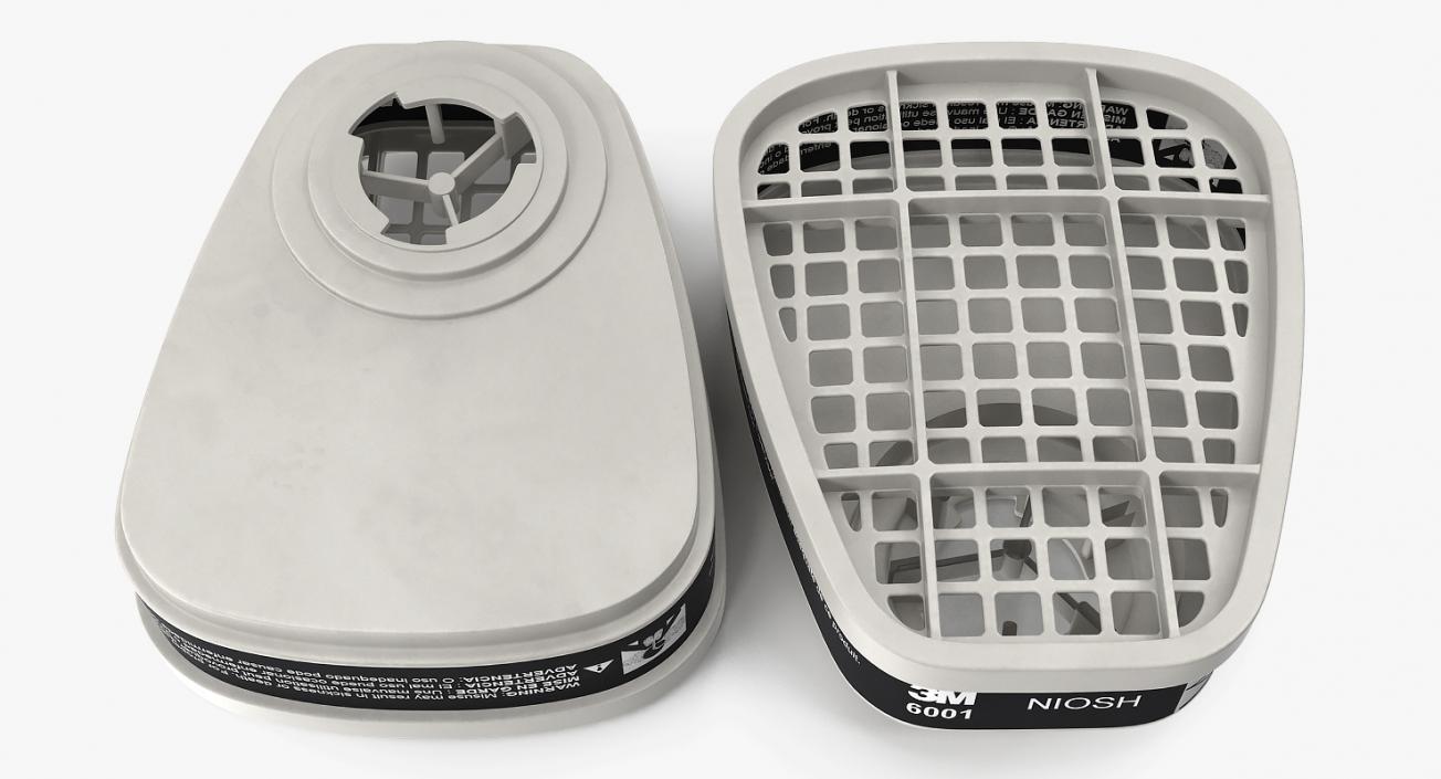Respirator Filter Cartridge 3D