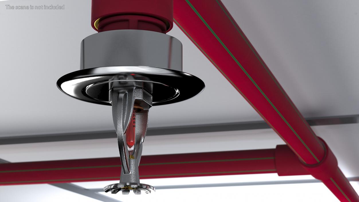Fire Sprinkler Head with Pipes Set 3D model