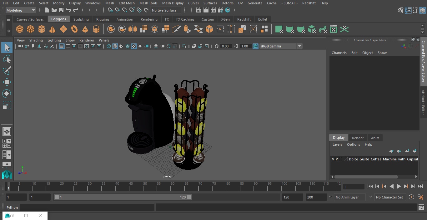 3D model Capsule Holder with Coffee Capsules