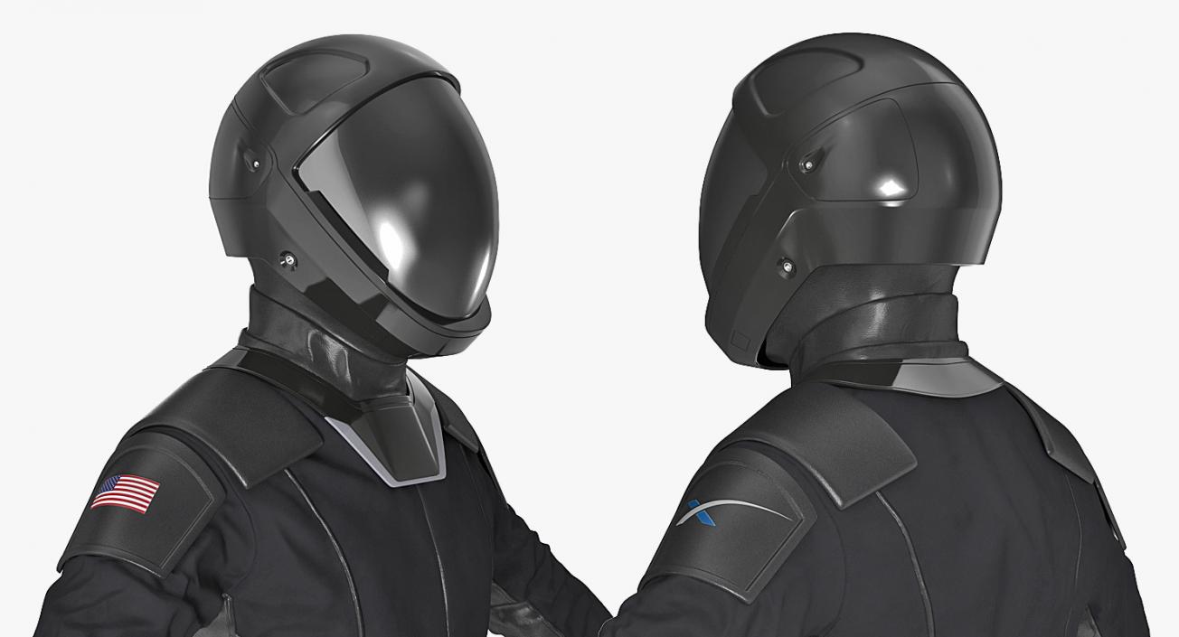3D model Sci-Fi Space Suit Black Rigged